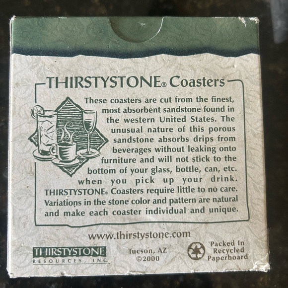 Vintage Thirsty Stone Coaster Grapes Sandstone desert Sandscapes Tucson 1994 - Picture 2 of 2